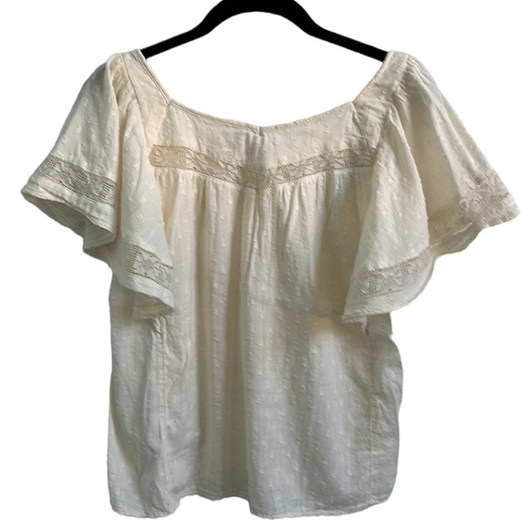 ❌SOLD❌ Old Navy | Clip Dot Crochet Lace Button Front Blouse - Picture 15 of 16